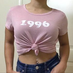 1996 mauve boxy crop tee